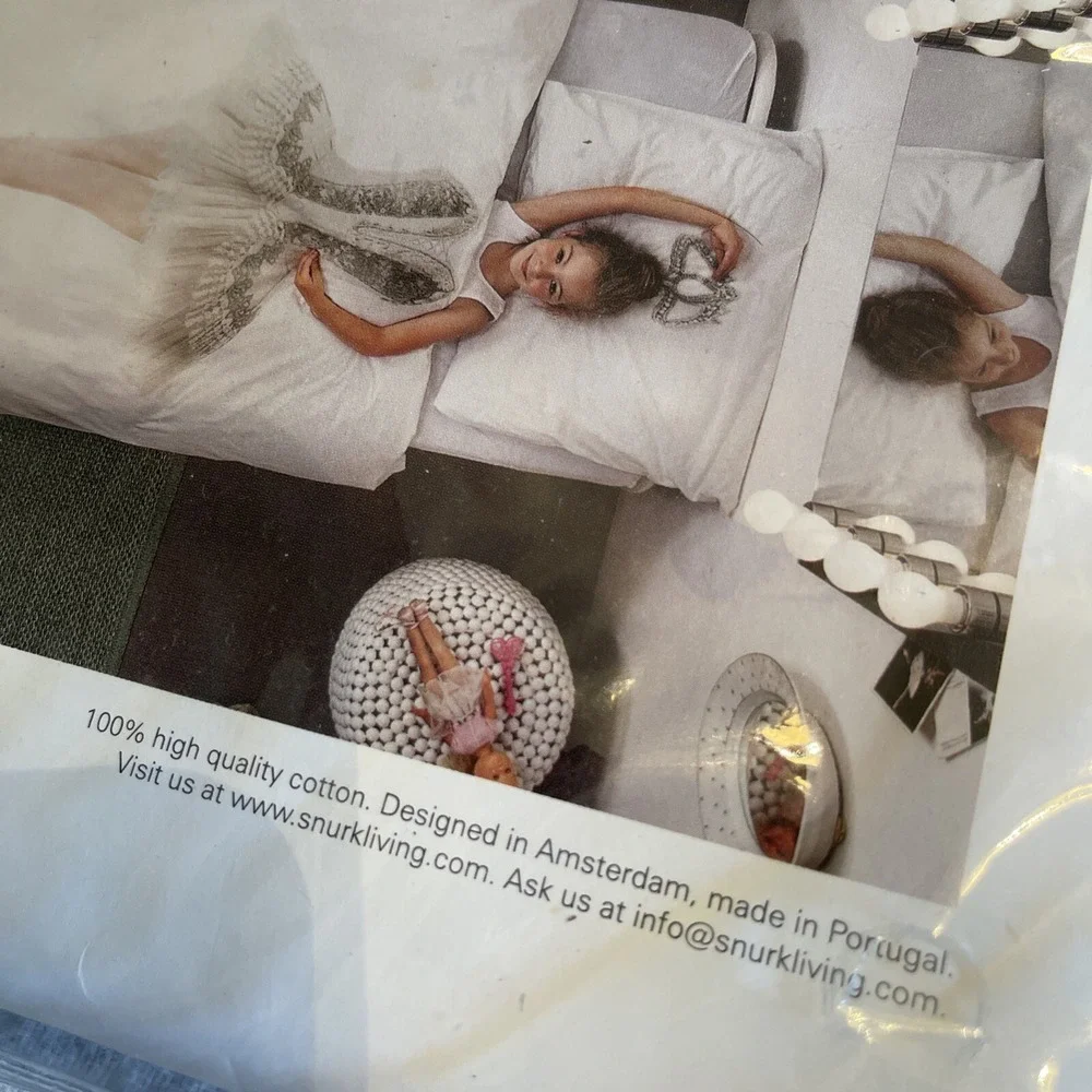 Snurk Bedding Set Duvet Pillowcase Ballerina Ballet Dancer Kids Photo Print Twin